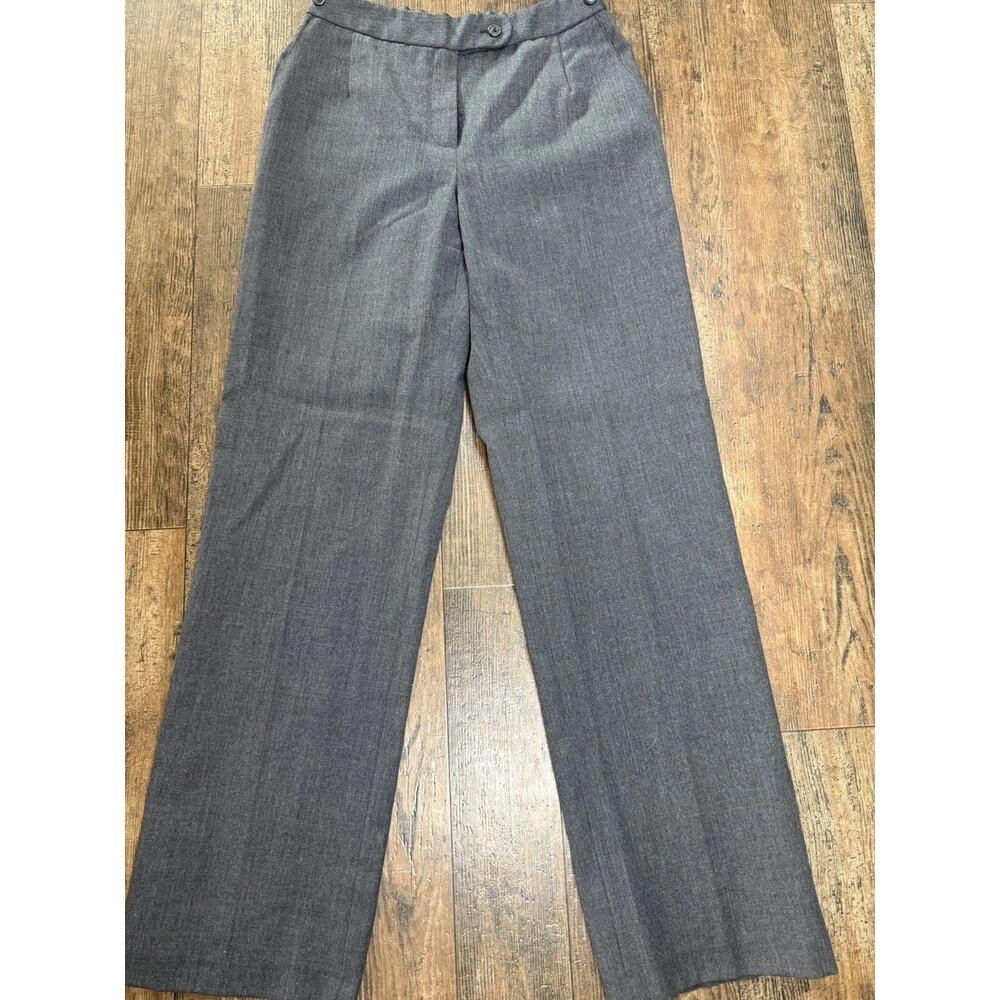 Vintage Harve Benard Sport Wool Pants Womens Charcoal Gray Lined Size 4 Tall